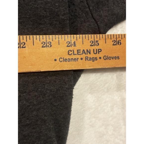 Adidas Hoodie Mens XL Essentials Three Yellow Striped Pullover Gray Sweatshirt - Picture 6 of 8